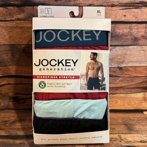 Jockey Generation Boxer Briefs 3pk XL Microfiber Stretch Long-Leg Underwear